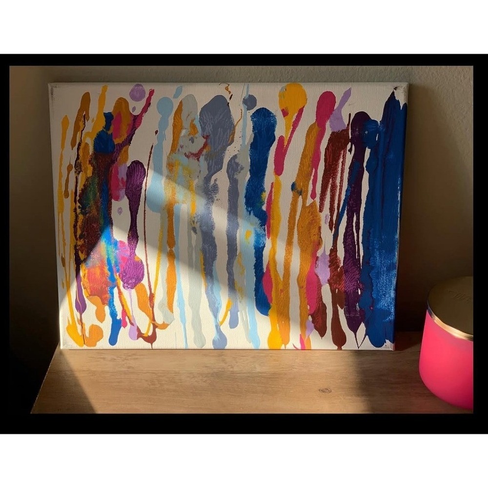 Original Abstract Painting "Trapper Keeper" 11x14 Canvas Art